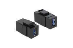 DELOCK Keystone USB3.0 A Buchse schwarz