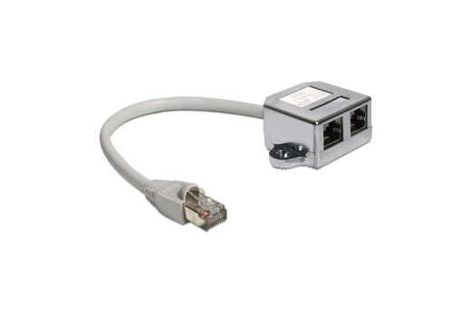 DELOCK RJ45 Adapter RJ45 -> 2x RJ45 St/Bu 0.15m 2 x Ethernet