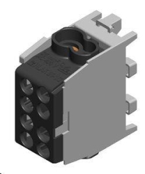 POLLMANN Hauptleitungsklemme HLAK25-1/2M2sw schwarz...