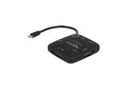 DELOCK Card Reader USB micro B -> 4in1 +3-Port Hub OTG...