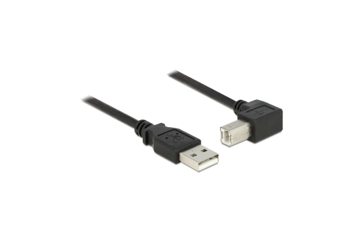 DELOCK USB Kabel A -> B 90° St/St 2.00m schwarz