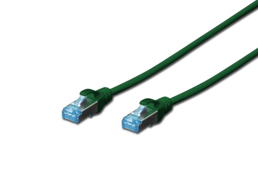 DIGITUS Patchkabel RJ45 SF/UTP Cat5e 1.00m grün Hebelschutz Polybeutel