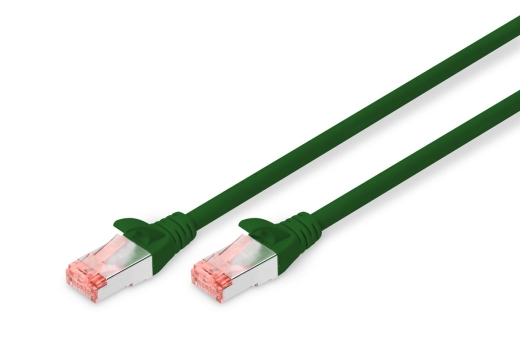 DIGITUS Patchkabel Cat6 S/FTP 2xRJ45 3.0m grün Hebelschutz