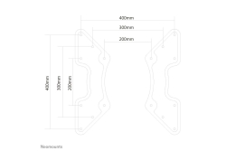 Neomounts Adapterpl. VESA 200x200 --> VESA 400x400 Max.35KG