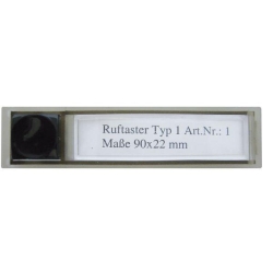 BTICINO Ruftaster 1 90x22mm schwarz mit Namensschild