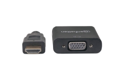 MANHATTAN Konverter HDMI -> VGA St/Bu schwarz Polybag
