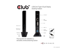 Club3D Dockingstation USB3 ->4xUSB2/2xUSB3/HDMI/DVI black retail