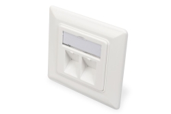DIGITUS Leerdose für Keystone Module 2xRJ45 Rahmen...