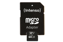 Intenso SD MicroSD Card 64GB SD-HC UHS-I retail