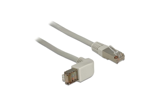 DELOCK Patchkabel gewinkelt RJ45 S/FTP Cat5e 2.00m grau