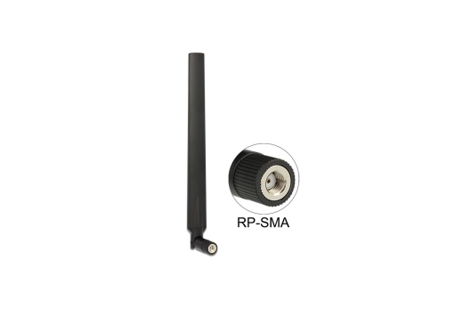 DELOCK WL-Antenne RP-SMA 4-7dBi Kippgelenk schwarz