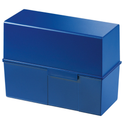 Karteibox DIN A5 quer, max 500 Karten mit Stahlscharnier,...