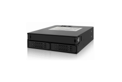 Backplane IcyDock 2x6,3cm SATAI-III/SAS in 1x5,25 HDD/SSD