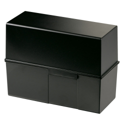 Karteibox DIN A5 quer, max 500 Karten mit Stahlscharnier,...