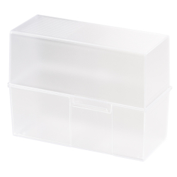 Karteibox DIN A5 quer, max 500 Karten mit Stahlscharnier,...