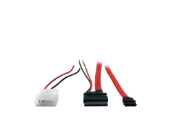 Inter-Tech Kabel Slim DVD Anschluss SATA + Power 0,3/0,3 m