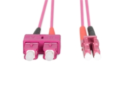 DIGITUS LWL Patchkabel LC -> SC 1.00m Multimode Duplex OM4