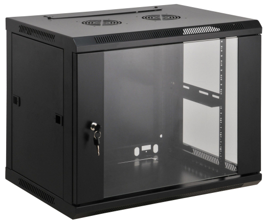 INTELLINET Wandverteiler 9HE 600x450mm schwarz,montiert