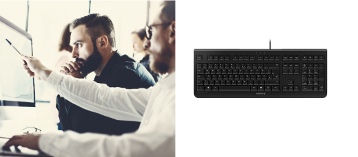 CHERRY KC1000 Tastatur Wired CH 1.80m schwarz
