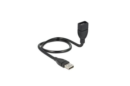 DELOCK USB Verl.A -> A St/Bu 0.50m ShapeCable sw