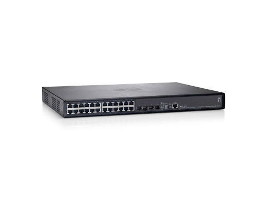 LevelOne Switch 24xGE/2x10GSFP+ 19 Managed L3