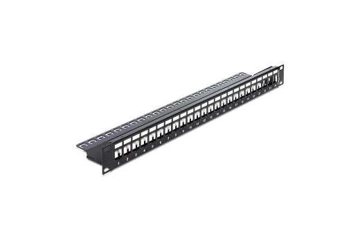 DELOCK Patchpanel 1HE 24 Keystone Ports 19,2 x 14,9mm