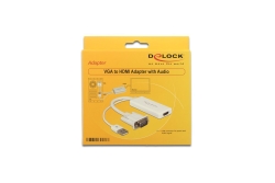 DELOCK VGA Adapter Sub15 + USB -> HDMI St/St/Bu