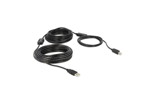 DELOCK USB Kabel A -> B St/St 20.00m aktiv sw