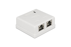DELOCK Netzwerk Dose 2x RJ45 Buchse Cat6 geschirmt
