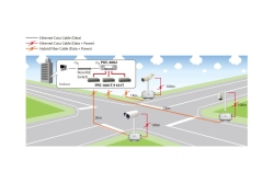 LevelOne PoE Extender Hybrid 1xRJ45 PoE MM LC 2km grau
