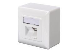 DIGITUS Aufputzdose Cat6a 2xRJ45 geschirmt Signalweiß