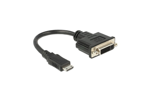 DELOCK HDMI Adapter mini C -> DVI(24+1) St/Bu schwarz