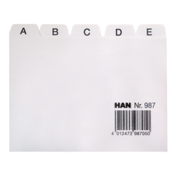 Register A - Z, DIN A7 quer, 25-teilig, für...