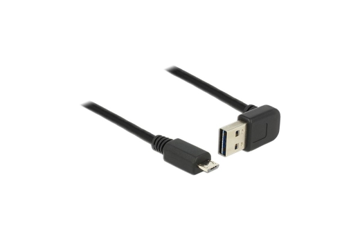 DELOCK USB Kabel A -> Micro-B St/St 1.00m 90°sw Easy USB