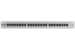 INTELLINET Patchpanel 1HE 24-Port Cat6 FTP grau