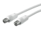 Schwaiger Antennenkabel 90dB IEC-Stecker auf Buchse 5m Weiß