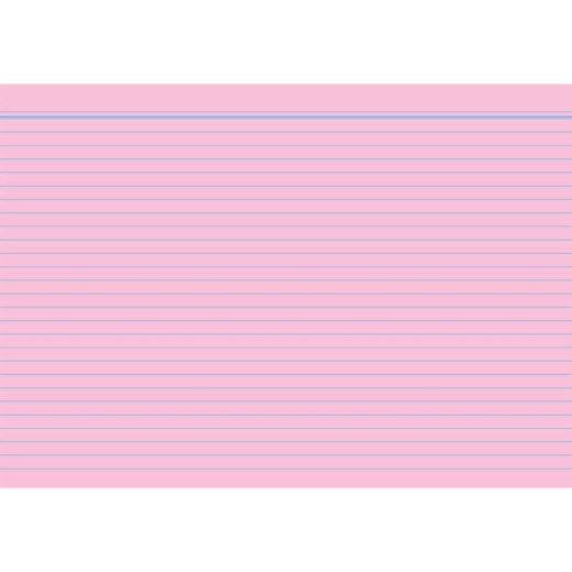 Karteikarten - DIN A6, liniert, rosa, 100 Karten