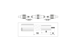 Schwaiger Koaxial Kabelverbinder Metallisiert/HQ Silber