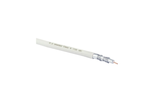 Schwaiger Koaxial-Antennen-Kabel 135 dB 5-fach 25m Weiß