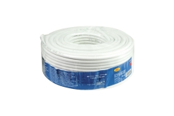 Schwaiger Koaxial-Antennen-Kabel 75 dB 2-fach 7mm 50m Weiß