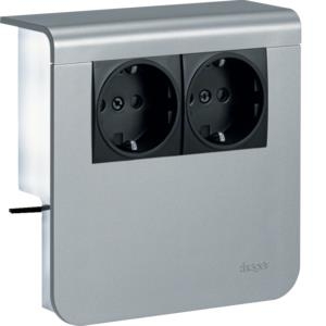 HAGER TEHALIT Geräteträger, Leuchteneinsatz SL20080900D1 Dekor alu