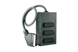 Schwaiger Scart-Verteiler 3-fach Schwarz
