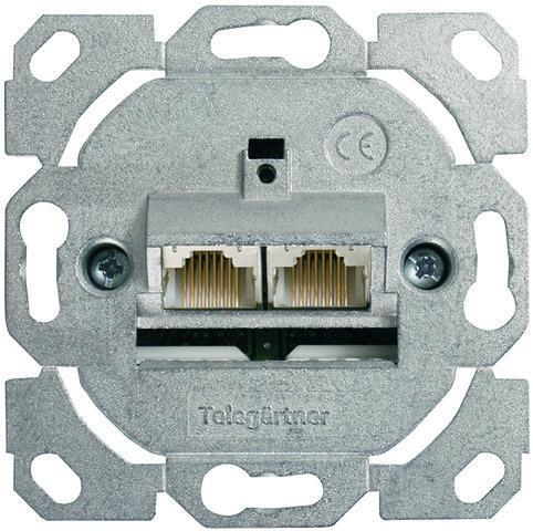 TELEGÄRTNER Datenanschlussdosen CL.E AMJ45 2xRJ45 UP ohne Zentralplatte