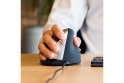 R-Go Maus HE ergonomisch rechts USB mittel schw./silb retail