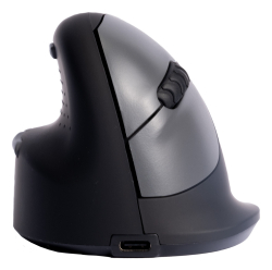 R-Go Maus HE ergonomisch links Bluetooth mittel schw./silb retail