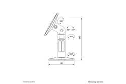 Neomounts WAH/DEH 1Lautsprecher 1Gelenk weiß