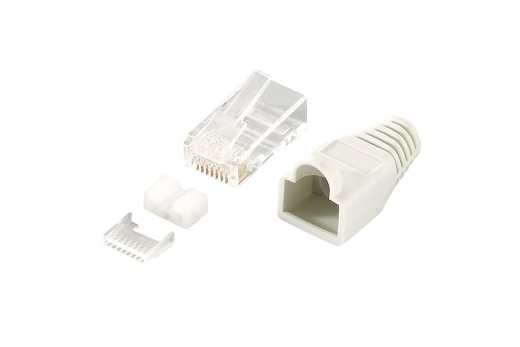 Logilink Steckverbinder CAT6 RJ45 100er Set, geschirmt,grau