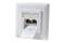 Logilink Cat.6A Anschlussdose, 2x RJ45,weiß, waagerecht