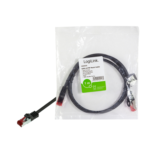 Logilink Patchkabel CAT6 S/FTP AWG27 PIMF 5,00m schw.