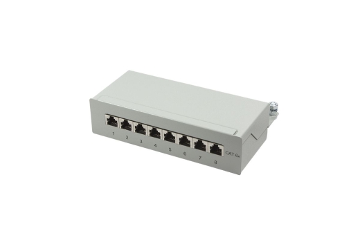 Logilink Patchpanel Cat.6A Tisch/Wand 8-port, grau